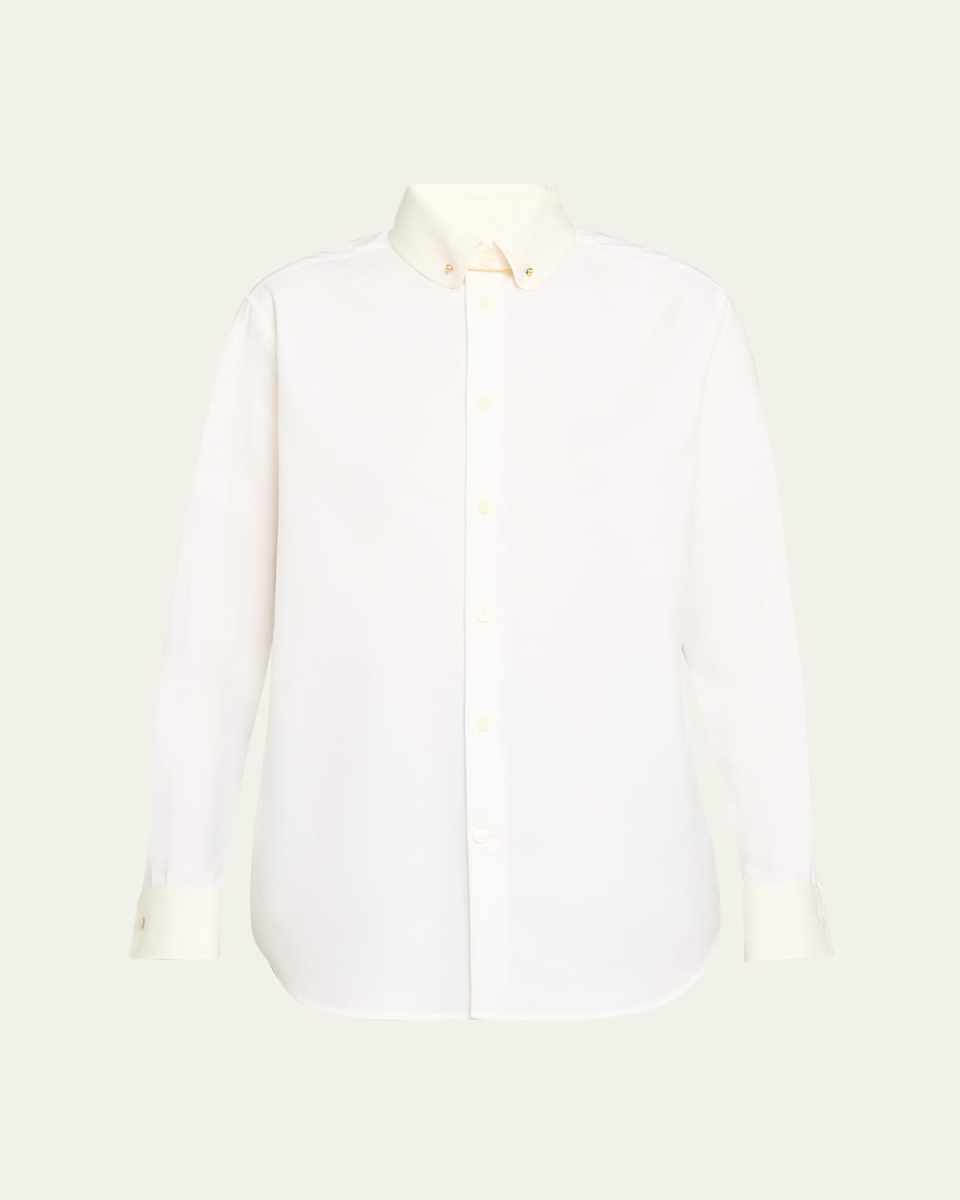 Thea Collar-Pin Oxford Shirt